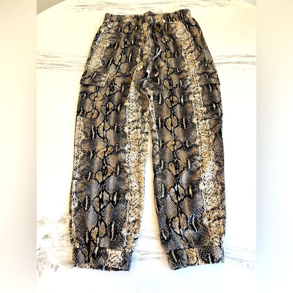 Re:Named Snake Print Cargo Pocket Pants